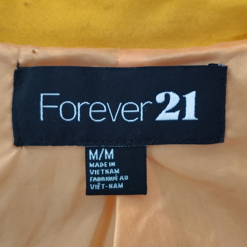 Forever 21 Mustard Double-Breasted Trench Coat Size M – Like New - Picture 8 of 9